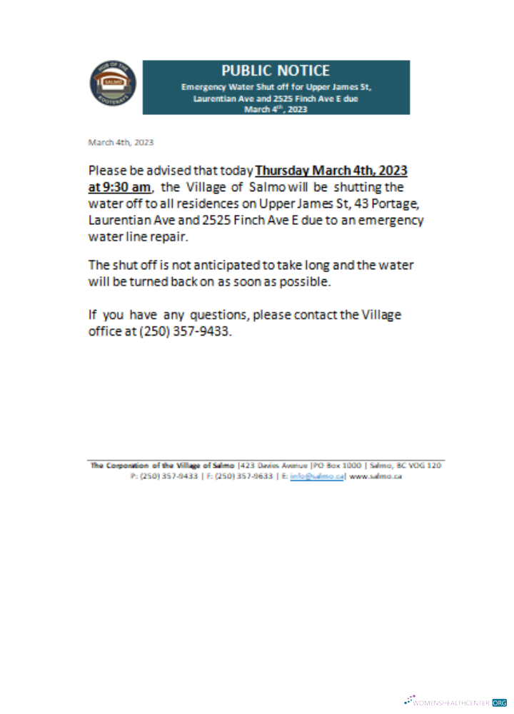 Download Hub of the Salmo Kootenays utility shut off notice business bill, SCR Photoshop template